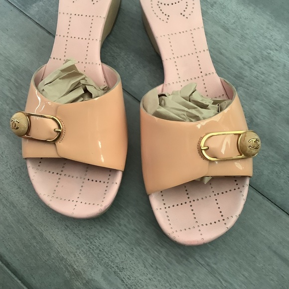 Chanel wooden slides sandals like new - Picture 4 of 6